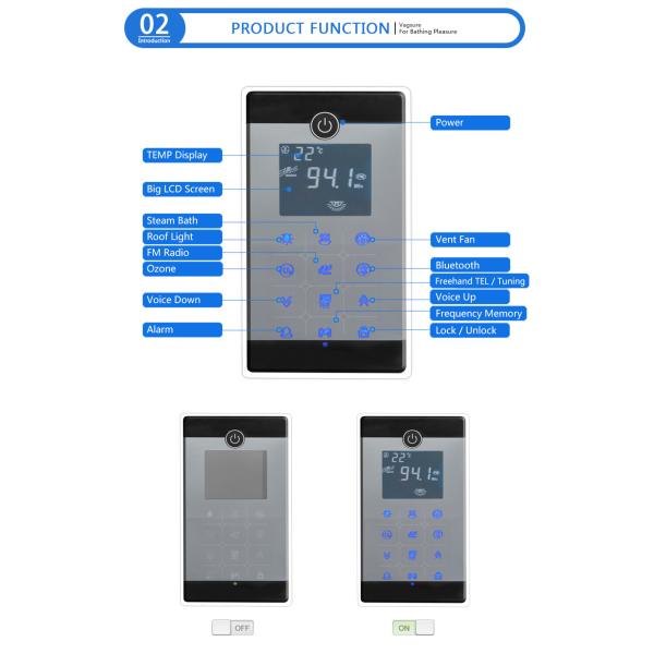 Multi Function Steam Sauna Equipment With Bluetooth Cellphone Connection / MP3 USB