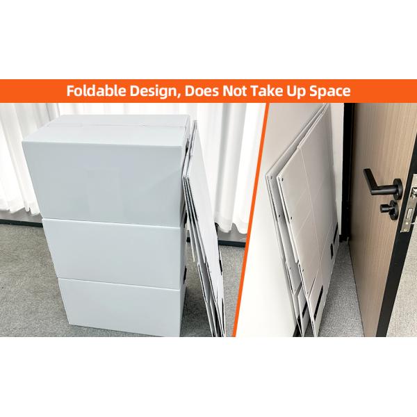 Plastic Storage Bins With Lids Containers Collapsible Moving Boxes With Handles Stackable Storage Bins,Double-Layer Hollow Shock-Absorbing Material