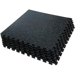 Buy cheap Super 0.4 Inch Rubber Gymnasium Flooring For Home Gym, 6 Tiles Gym Floor Mat With Heavy Duty Rubber Top In 24sqft product