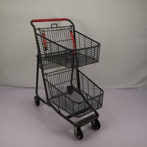 China Three Baskets Lightweight Supermarket Shopping Cart 80L American Style on sale