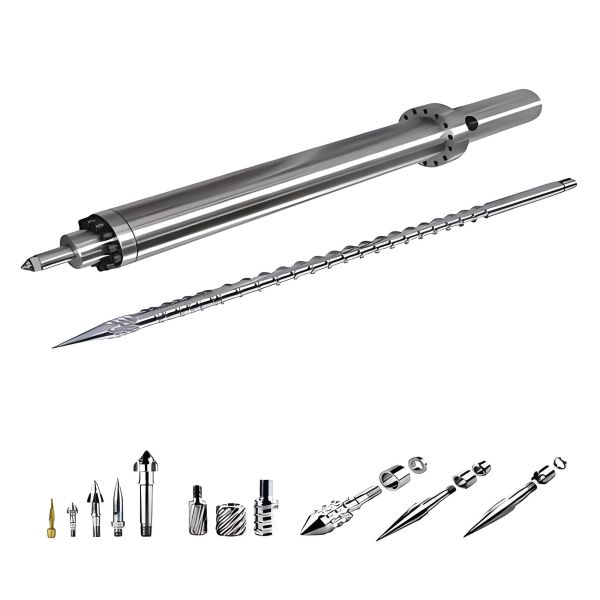 Durable Injection molding machine screw and barrel precision engineered components for plastic processing applications