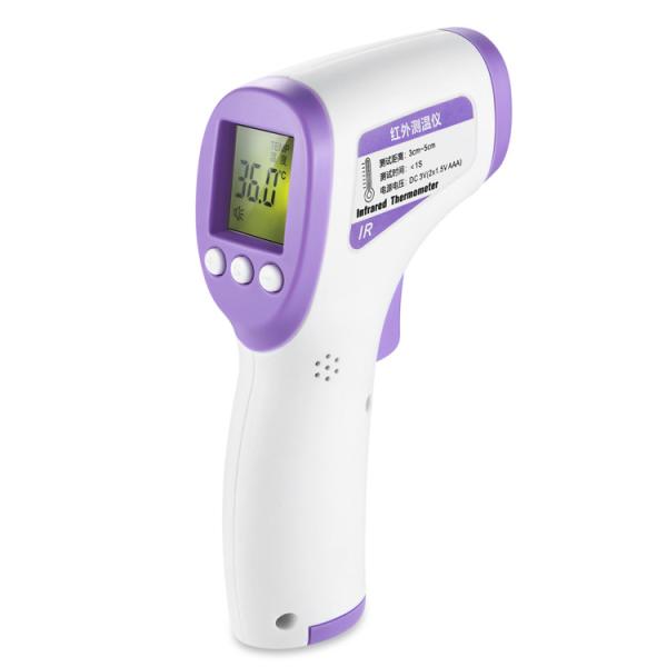 Voice Promt DC 3V Alkaline Battery No Touch Forehead Thermometer