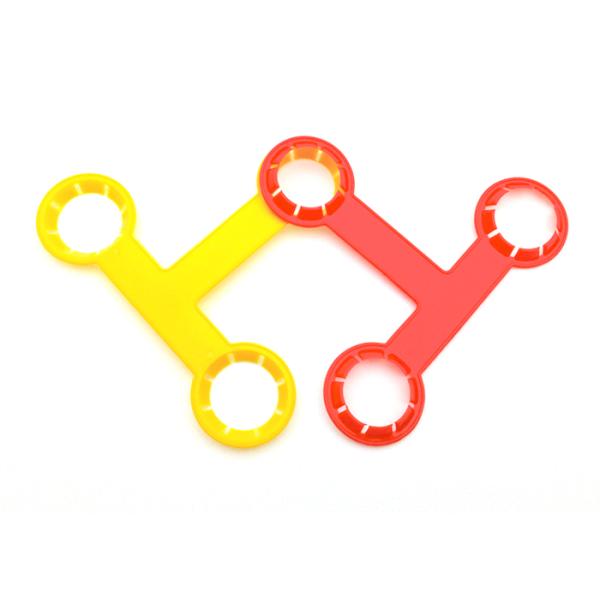 88.2N Tensile Strength Plastic Bottle Handles For Three Bottles Carry Custom Color