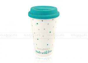 Buy cheap Double Wall Ceramic Custom Coffee Mugs Holiday Thermal Travel Mug product