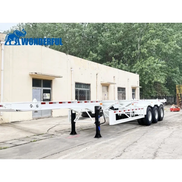 Custom 3 4 5 Axles Intermodal Compass Quality Truck Storage Box Hitch Loading Shipping Sea Container Skeleton Technicians Chassis Semi Trailer