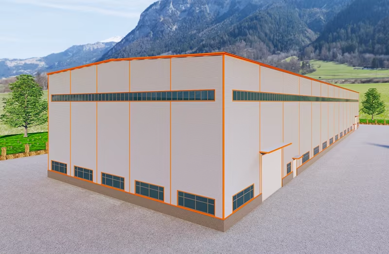 Construction Prefabricated Steel Structure Workshop Q355 H Section Steel C And Z Purlin