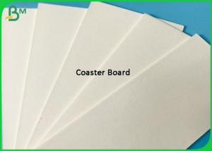 China Uncoated 220G 270G 320G 350G White Coaster Paper / Absorbent Paper 0.4mm - 2mm Thick on sale