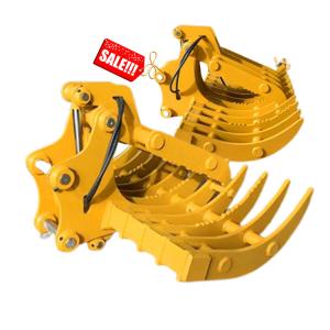 China Mini Excavator Root Rake Bucket , Kobuta Mini Excavator Brush Rake on sale