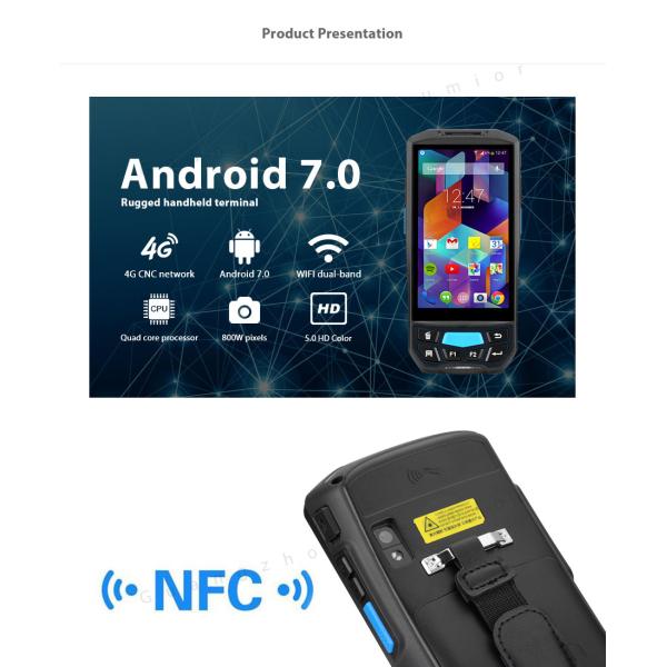 Wireless Portable Mobile Smartphone Rugged PDA Android PDF417 2D Barcode Scanner with Display