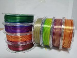 China dual color 3d printer filament, silk filament ,pla filament ,3d printer filament on sale
