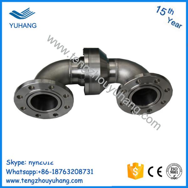 Stainless Steel double elbow flange connection hydraulic rotary joint high pressure water swivel joint