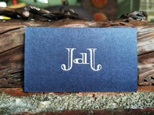 Buy cheap High Class Thick Navy Blue Paper Custom Business Cards With Shining Silver Foil Debossing product