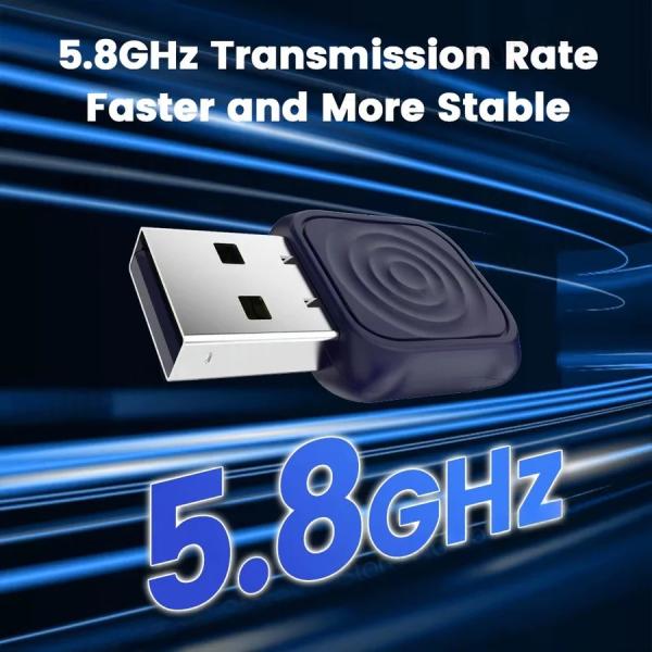 Portable Wireless Carplay and Android Auto Adapter for Original Car Dual Core 1.0GHz MIPS CPU Bluetooth Version 5.4