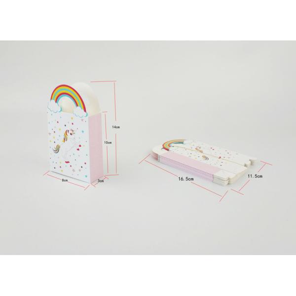 Rainbow Unicorn White Cardboard Bakery Dessert Packaging Boxes 8g/Pcs