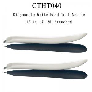 China Professional Disposable Microblading Pen , White Hand Tool Needle 12 14 17 18U Attached on sale