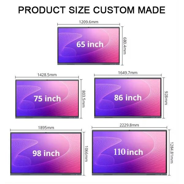 75 Inch 4K HD Conference Room Interactive Whiteboard Interactive Touch All-In-One With USB