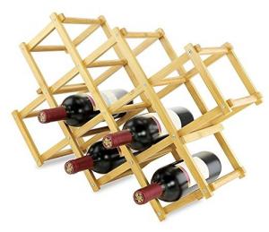 Buy cheap Triangle shaped high quality bamboo wine bottle rack for 12 bottles product