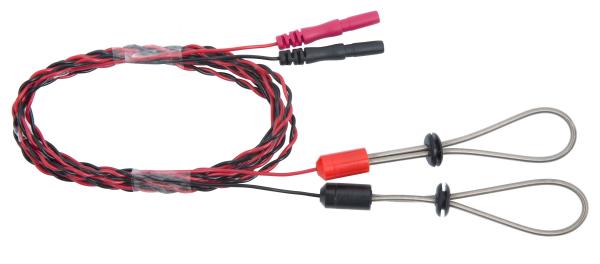Quality Resusable EMG Sensory Finger Loop Electrode , Twisted Pair Stimulation Electrode Blank-Red for sale