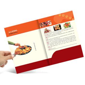 Buy cheap A4 Size Full Color Brochures Pocket Paper Cardboard File Folder For Office product