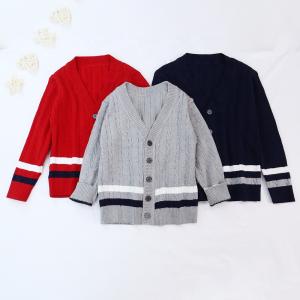 Buy cheap In Stock 90-150 Size Old Fall Winter Kids Toddler Cardigans Baby Boys Buttons Knit Coat Toddler Sweaters product