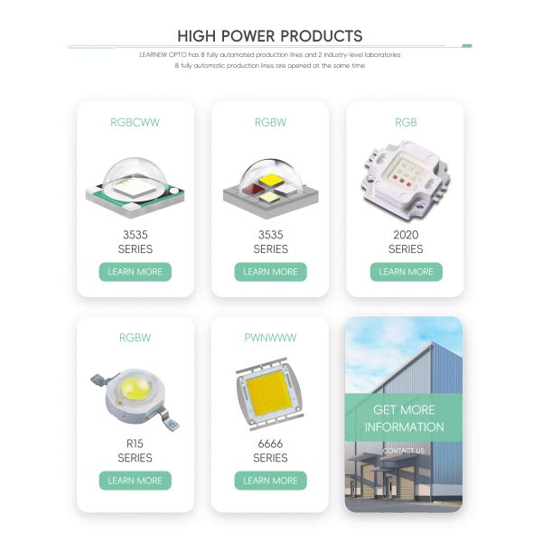 High Power LED Chip with 2-Year Warranty 10000 Working Hours and 120° Viewing Angle for Stage Lighting
