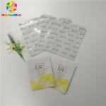 Biodegradable Plastic Foil Bags Three Side Sealed Facial Mask Packaging For
