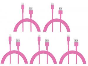 China colorful USB to 8PIN Charging and Data sync cable cord for 5 5s 5c iPod Touch 5 Pink on sale
