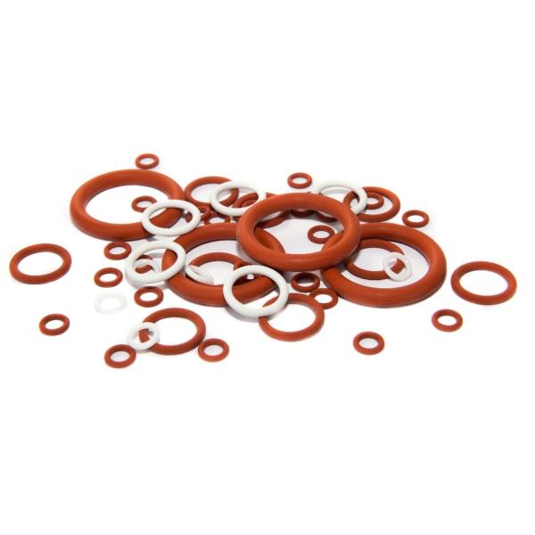 Custom silicone rubber O ring , multi-color transparent, translucnet, grey, black, red