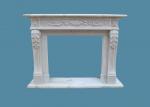 China marble Classic Grey Marble Fireplace Surround Heat Resistance For