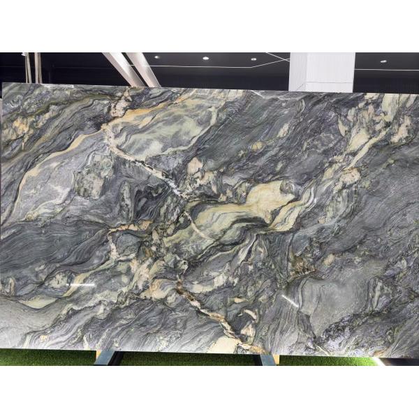 Brazilian Blue Silk Marble Luxury Stone Book-match Background Feature Wall Luxurious Flooring Stone