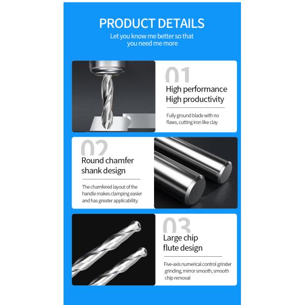 YingBa Customized High Quality Coated Solid Carbide Alloy Ball Nose End Mill Two Flutes Spiral CNC Router Bit for Wood Aluminum