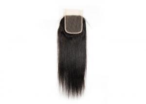 Buy cheap 4x4 Top Swiss Hair Lace Closure, Peruvian Hair Straight Lace Closure product