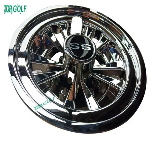 Quality Hubcaps Wheel Covers Golf Trolley Accessories Chrome Finish Plastic Material for sale