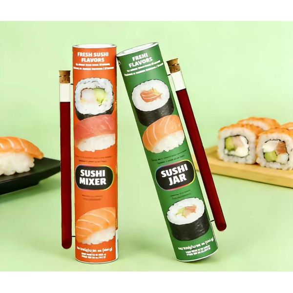 Custom Sushi Packaging Kraft Paper Cardboard Tube Packaging Box