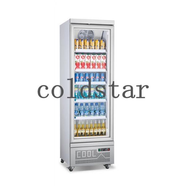 Single Door Beverage Refrigeration Fridge Glass Door Display Showcase