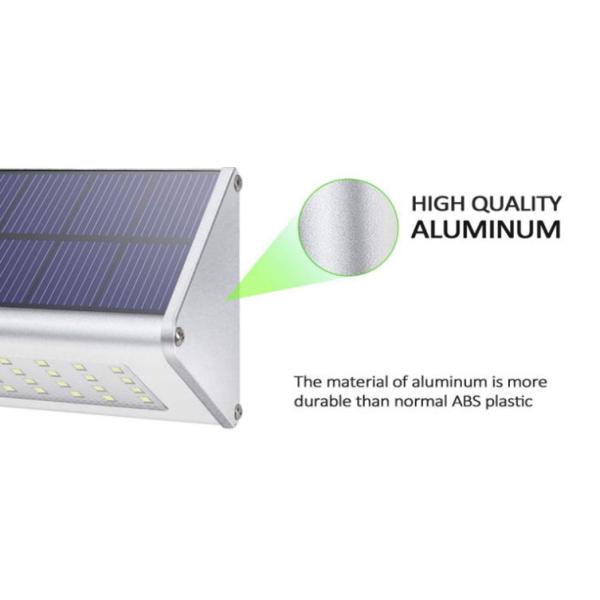 Aluminum Alloy Outdoor Solar Power Wall Lamp With Sensor Garden Use