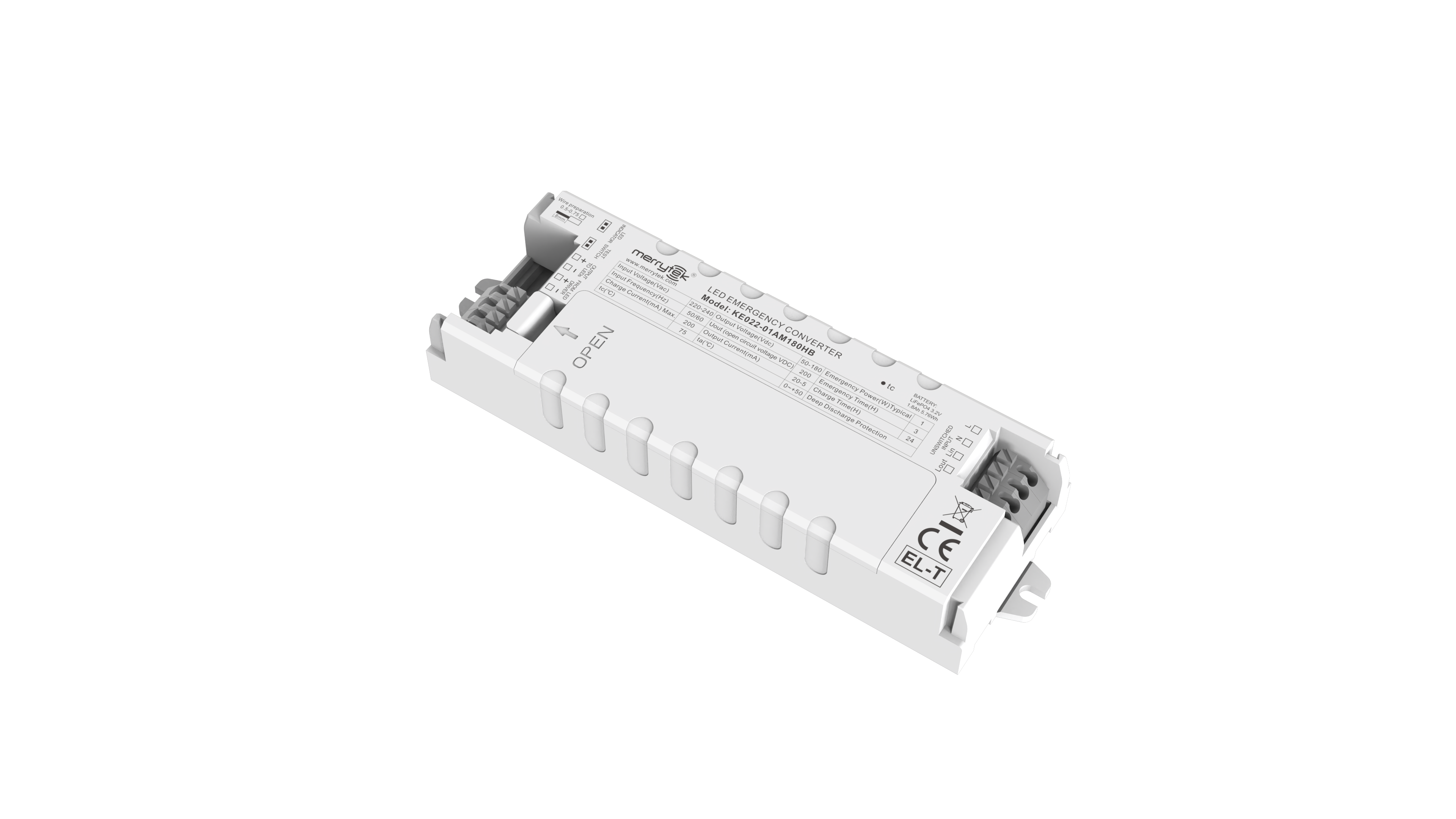2.5W 3hours 20-60Vdc LED Emergency Power Supply Built-in Li-ion Battery Self