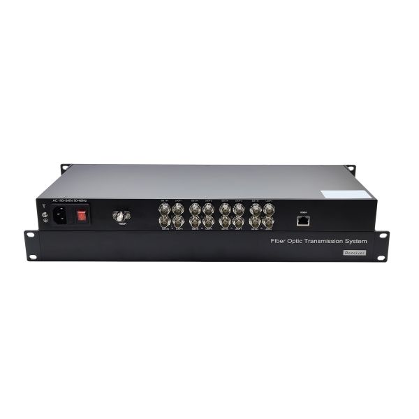 1RU 8x 3G SDI with 1GB Ethernet Fiber Optic Converter