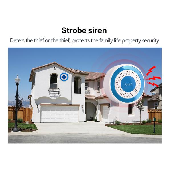 433Mhz WIFI GSM Alarm System 1900mHA Smart Alarm Sensor Touch Screen