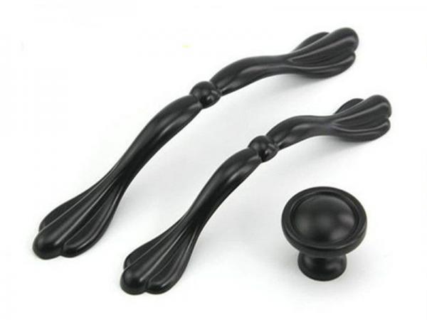 Quality Fashion Kitchen Cupboard Door Handles 192mm Black Kitchen Handles Office Table Drawer Pulls for sale