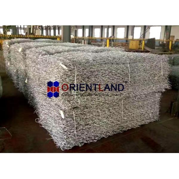 PVC Coated Grey Color Woven Mesh Gabion Stone Cages Box Civil Engineering Applications