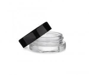 Buy cheap Concentrate Oil Clear Round Glass Jars Plastic Screw Cap 7ml Glass Jar Custom Container product