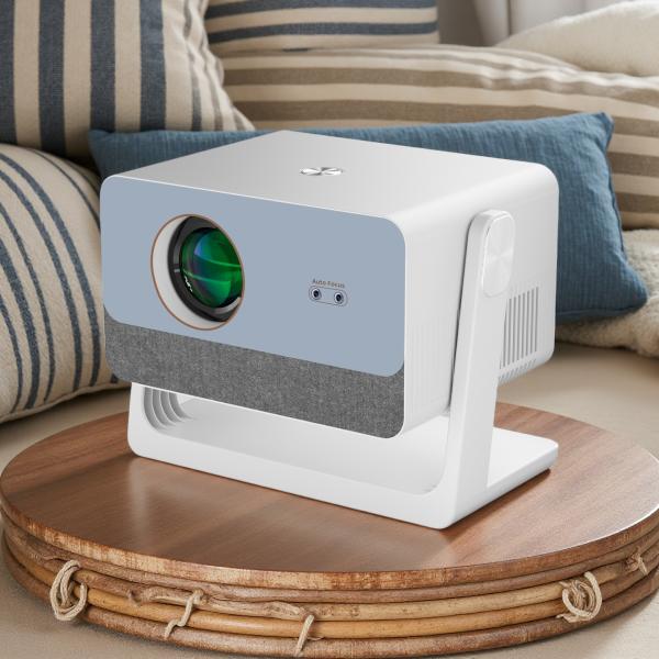 Quality H5 White Full HD Home Cinema Projector Android TV Google Licensed 1080P Rotating 360° for sale