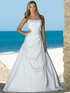 China NEW!!! Strapless white Debutante A line skirt wedding dress Taffeta Bridal gown #dq4785 on sale