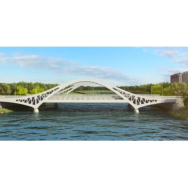 Custom Steel Truss Bridge with Hot-Dipped Galvanized Finish