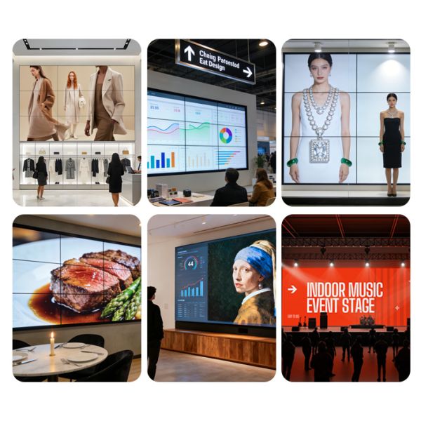 0.88mm Narrow Bezel LCD Video Wall Display 55 Inch with LG Panel