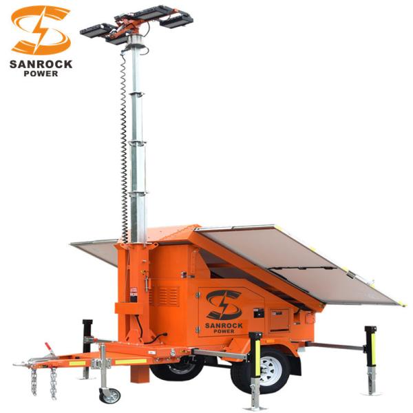 Solar Powered Lighting Towers 5 Sections Height 7M Tower Solar Light