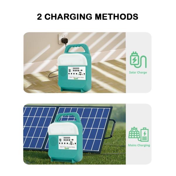 Mini Domestic Solar Power Systems Panel Lightbulb Portable Water Pump