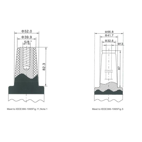 15kV 630A T Type Cable Connector American Style For Ring Main Unit