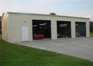 Buy cheap Durable Prefab Steel Garage Buildings With Sandwich Wall Panel Demountable product